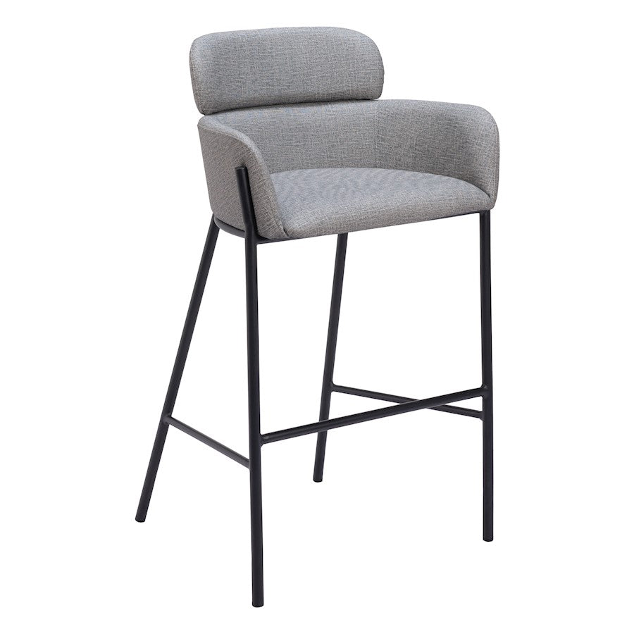 Zuo Modern Bremor BarStool, Slate Gray - 110173