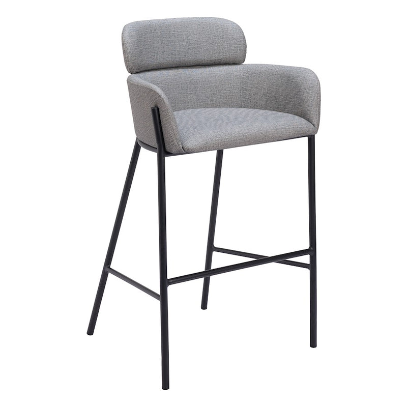 Zuo Modern Bremor BarStool, Slate Gray