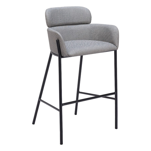 Zuo Modern Bremor BarStool, Slate Gray