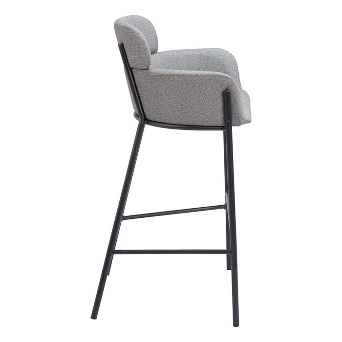 Zuo Modern Bremor BarStool, Slate Gray