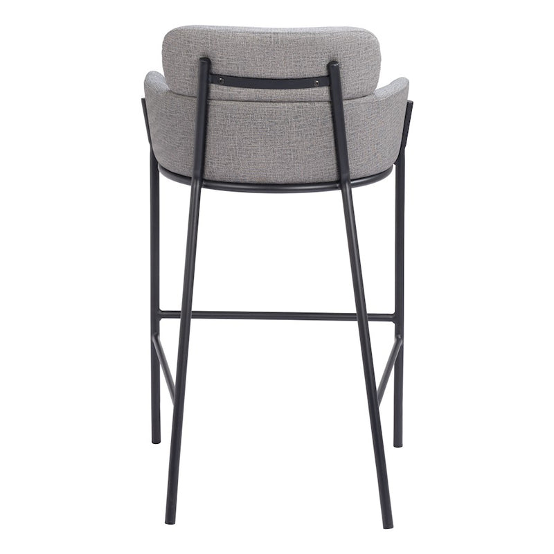 Zuo Modern Bremor BarStool, Slate Gray