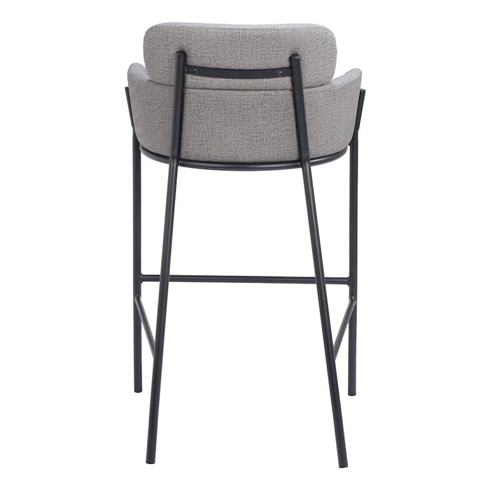 Zuo Modern Bremor BarStool, Slate Gray