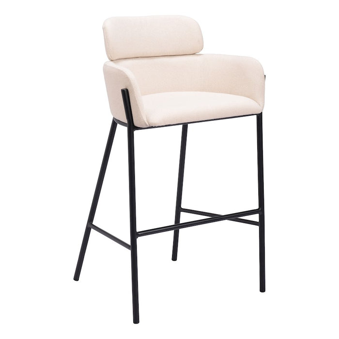 Zuo Modern Bremor BarStool, Beige - 110174