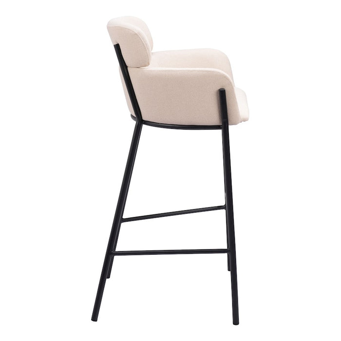 Zuo Modern Bremor BarStool, Beige
