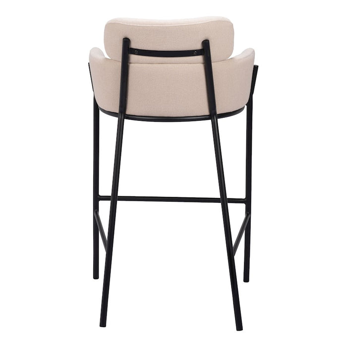 Zuo Modern Bremor BarStool, Beige