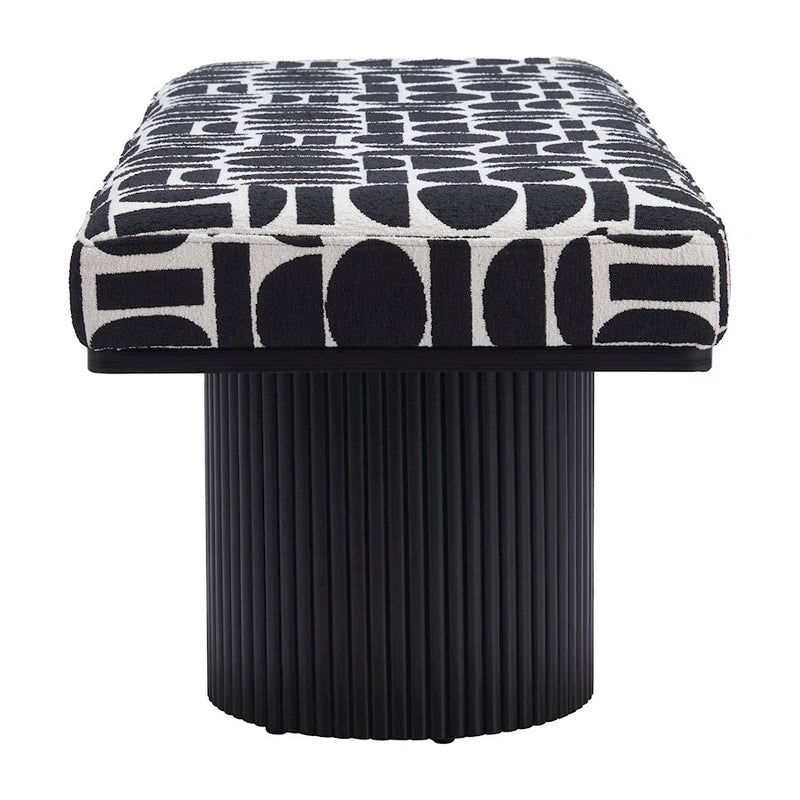 Zuo Modern Botoia Bench, Black/White