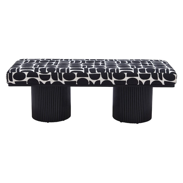 Zuo Modern Botoia Bench, Black/White