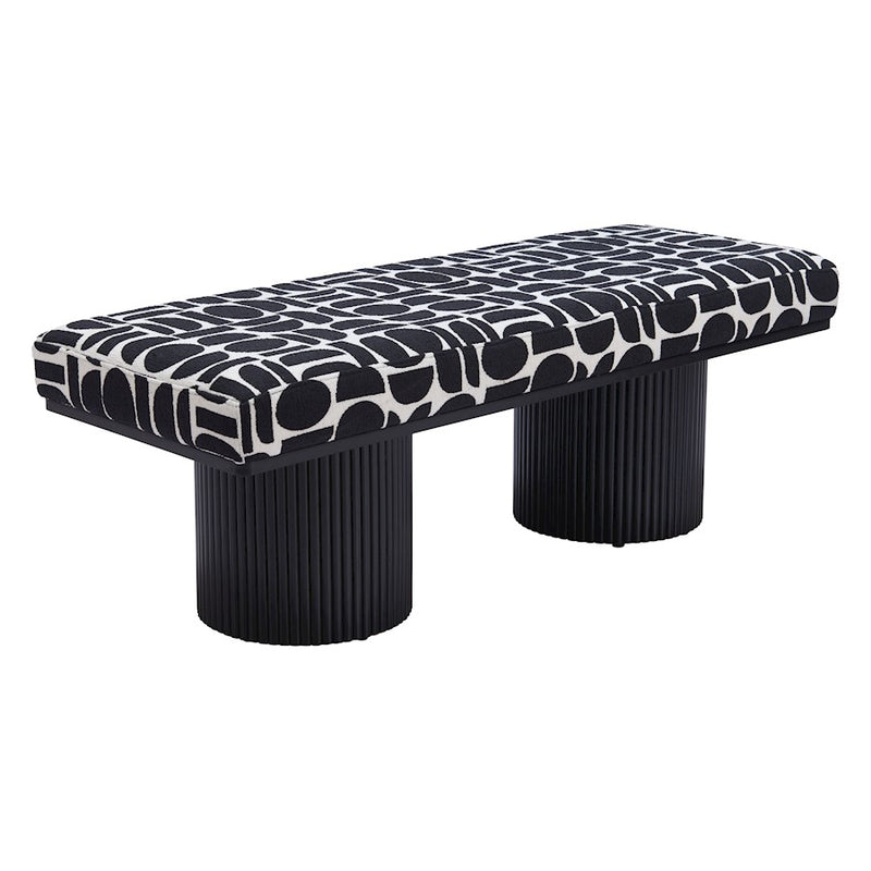 Zuo Modern Botoia Bench, Black/White
