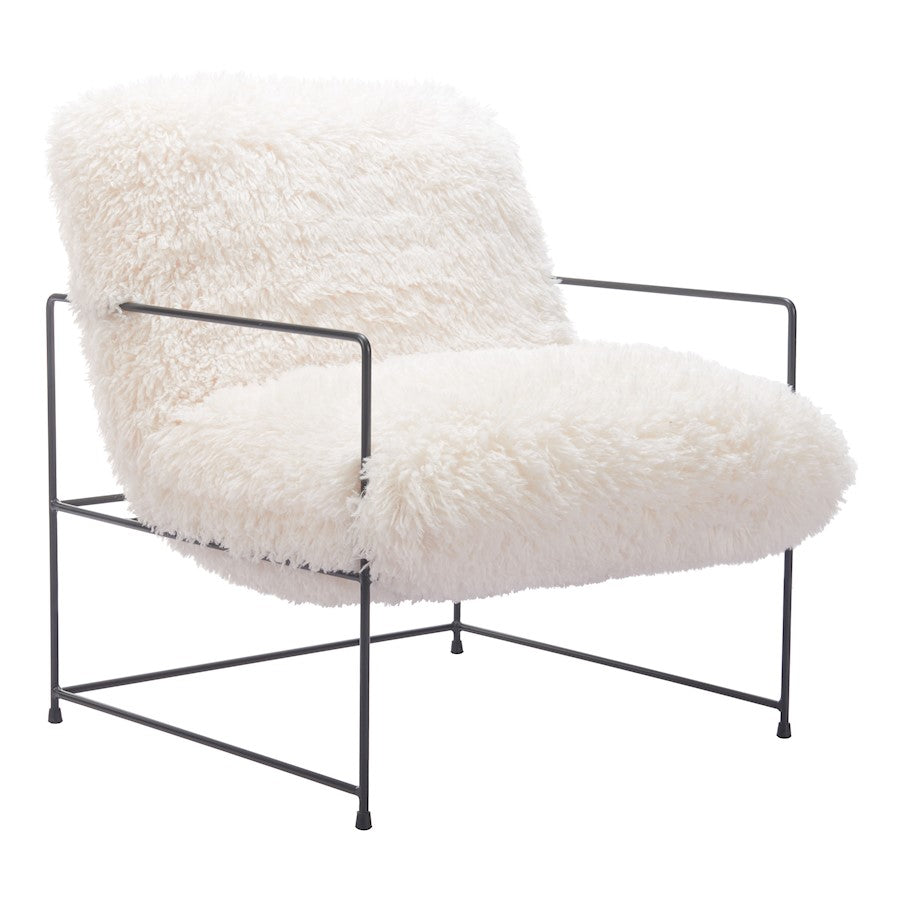 Zuo Modern Pelut Accent Chair, White - 110202