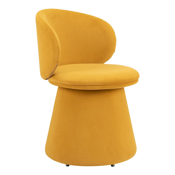 Zuo Modern Oblic Swivel Dining Chair, Orange