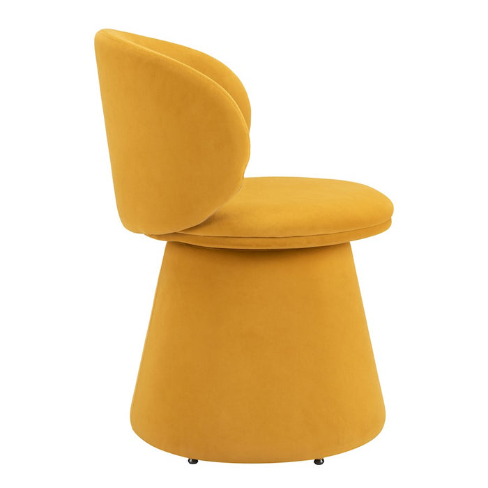 Zuo Modern Oblic Swivel Dining Chair, Orange