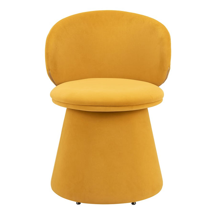 Zuo Modern Oblic Swivel Dining Chair, Orange