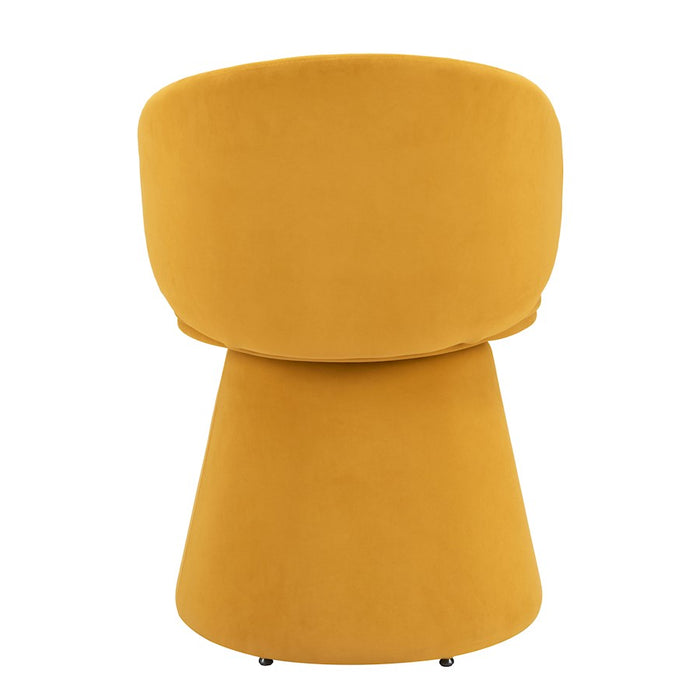 Zuo Modern Oblic Swivel Dining Chair, Orange