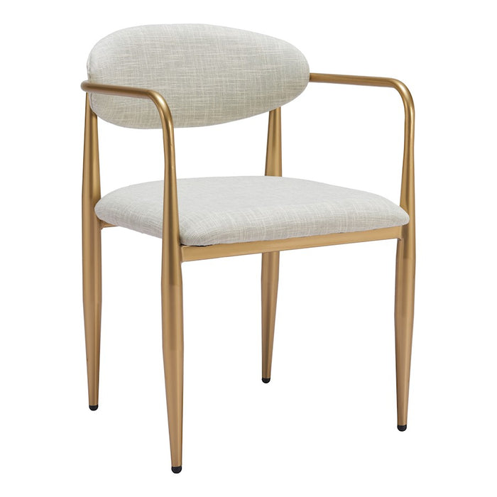 Zuo Modern Zens Dining Chair Set of 2, Quill Gray
