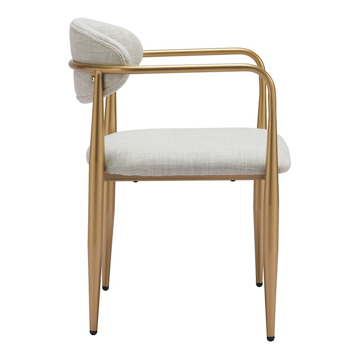 Zuo Modern Zens Dining Chair Set of 2, Quill Gray
