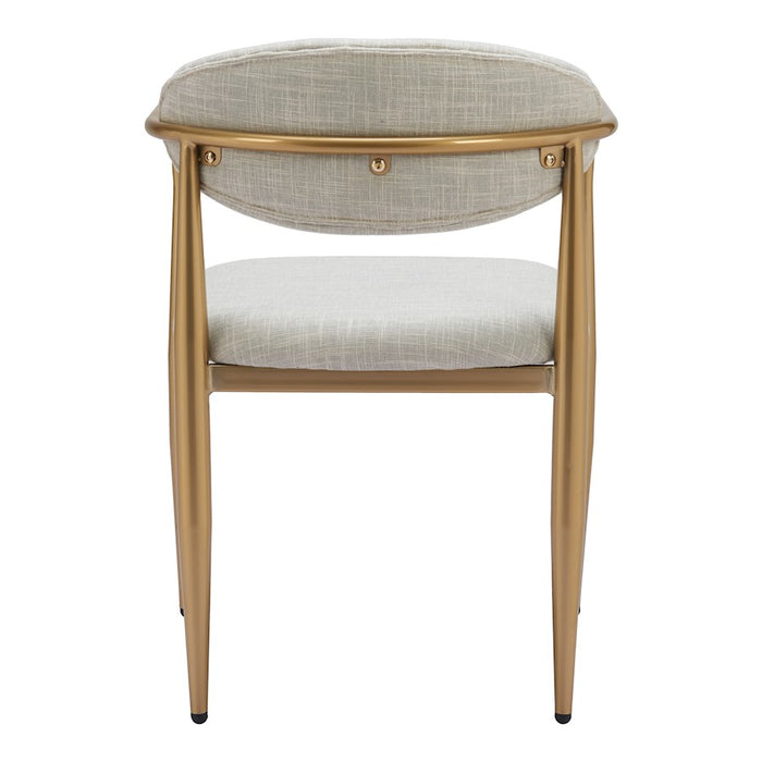 Zuo Modern Zens Dining Chair Set of 2, Quill Gray