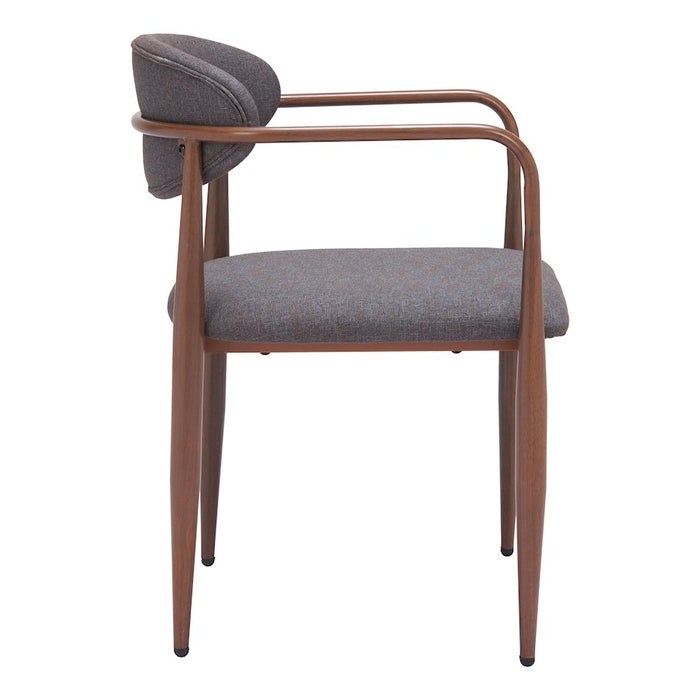 Zuo Modern Zens Dining Chair Set of 2, Truffle Gray