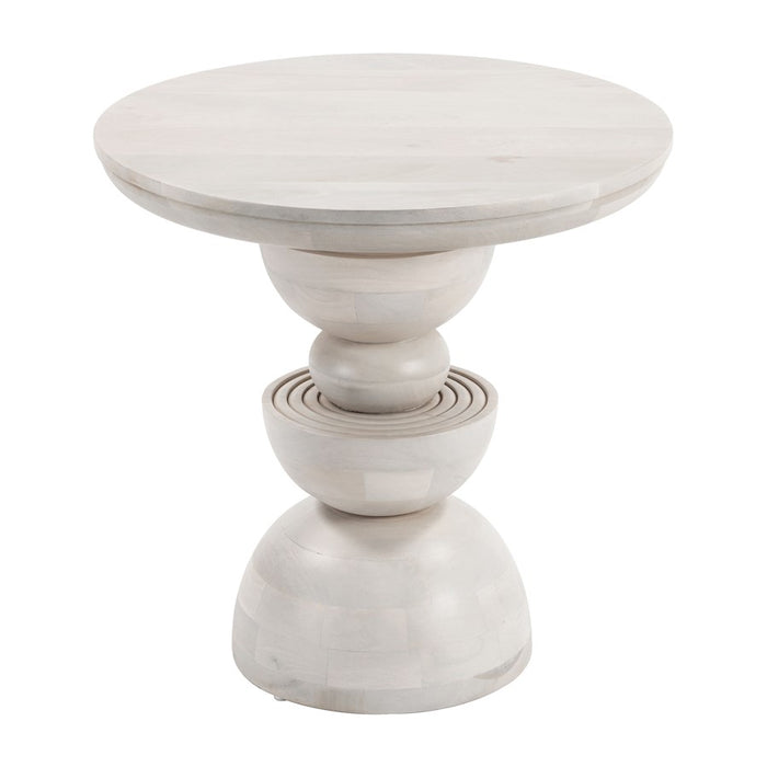 Zuo Modern Bilanka Accent Table, Whitewashed