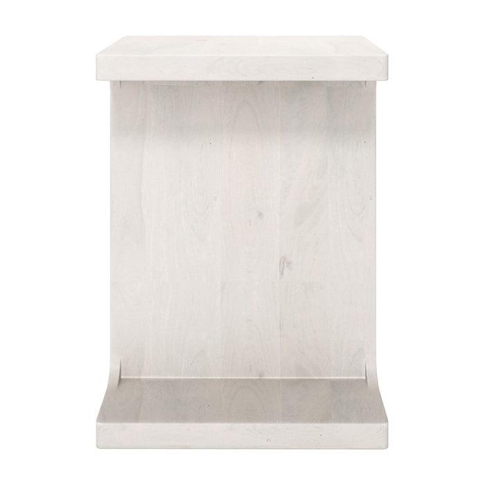 Zuo Modern Bama Side Table, Whitewashed