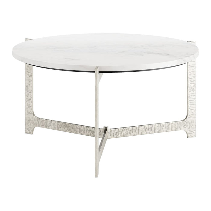 Zuo Modern Barmas Coffee Table, White/Silver