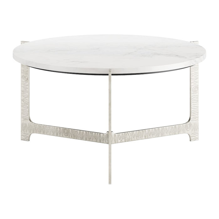 Zuo Modern Barmas Coffee Table, White/Silver