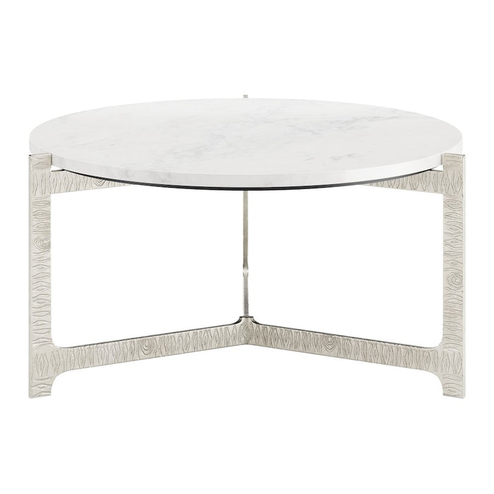 Zuo Modern Barmas Coffee Table, White/Silver
