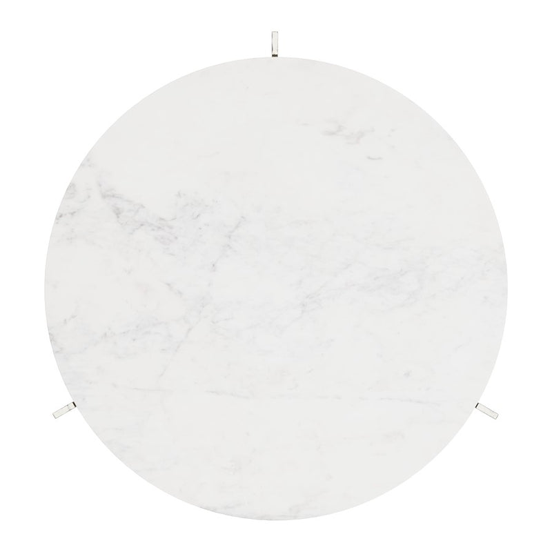 Zuo Modern Barmas Coffee Table, White/Silver
