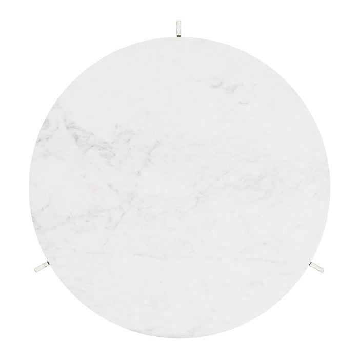 Zuo Modern Barmas Coffee Table, White/Silver