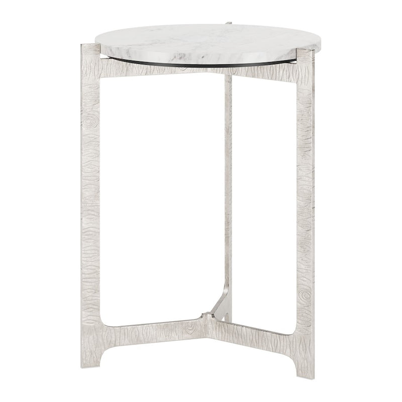 Zuo Modern Barmas Side Table, White/Silver - 110256