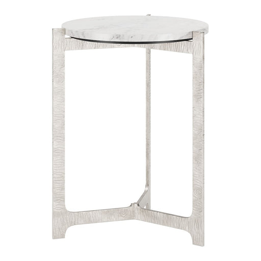 Zuo Modern Barmas Side Table, White/Silver