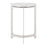 Zuo Modern Barmas Side Table, White/Silver