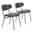 Zuo Modern Charon Dining Chair Set of 2, Vintage Black - 110259