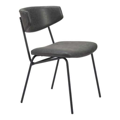 Zuo Modern Charon Dining Chair Set of 2, Vintage Black
