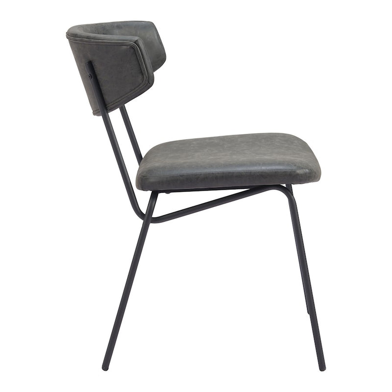 Zuo Modern Charon Dining Chair Set of 2, Vintage Black