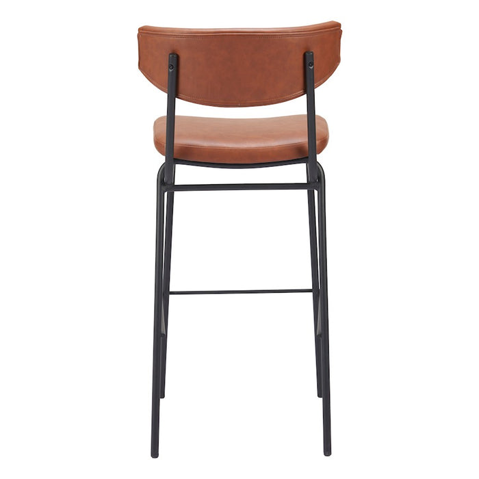 Zuo Modern Charon BarStool Set of 2, Vintage Brown