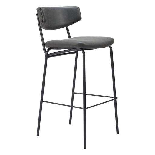 Zuo Modern Charon BarStool Set of 2, Vintage Black