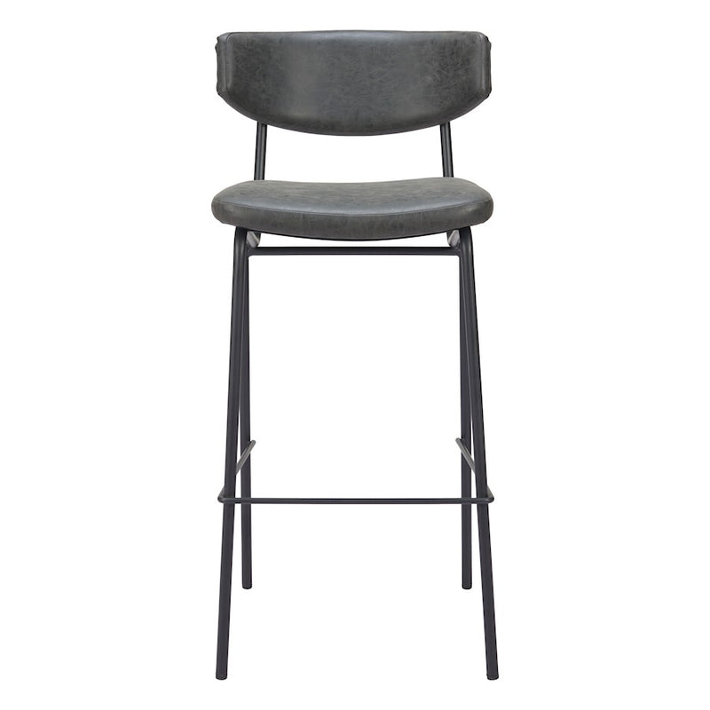 Zuo Modern Charon BarStool Set of 2, Vintage Black