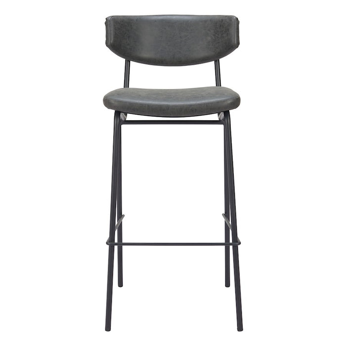 Zuo Modern Charon BarStool Set of 2, Vintage Black