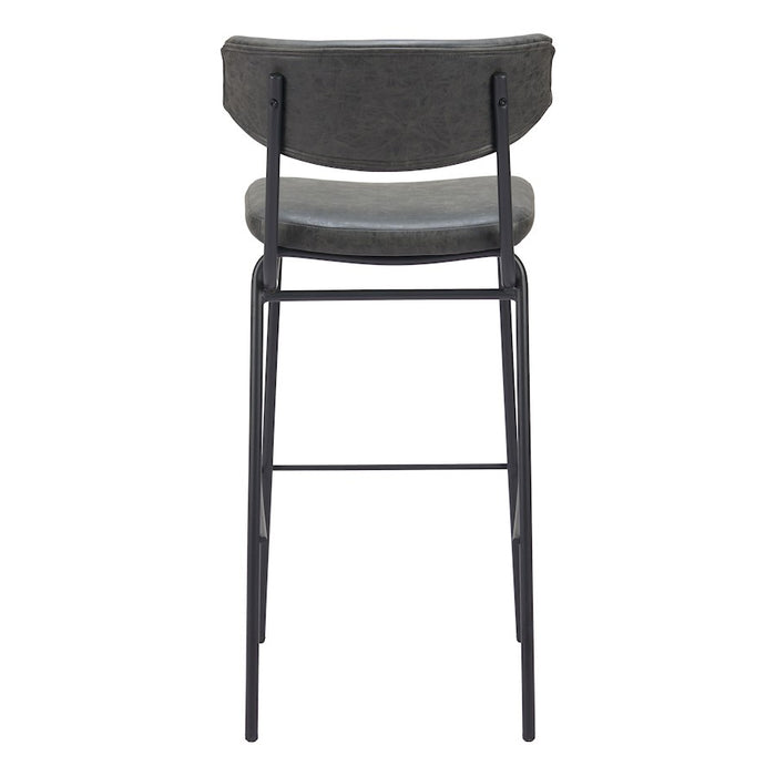 Zuo Modern Charon BarStool Set of 2, Vintage Black