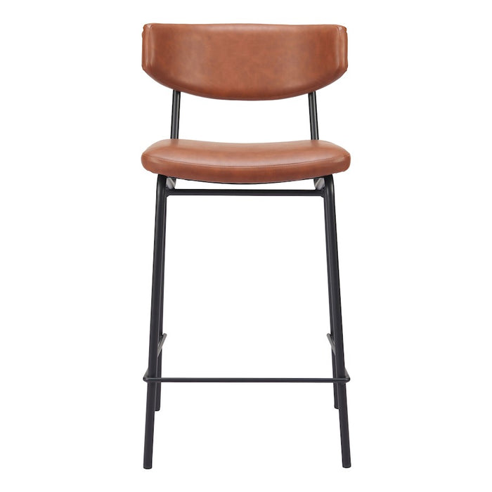 Zuo Modern Charon Counter Stool Set of 2, Vintage Brown