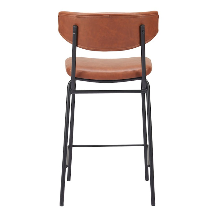 Zuo Modern Charon Counter Stool Set of 2, Vintage Brown