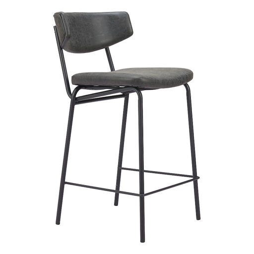 Zuo Modern Charon Counter Stool Set of 2, Vintage Black