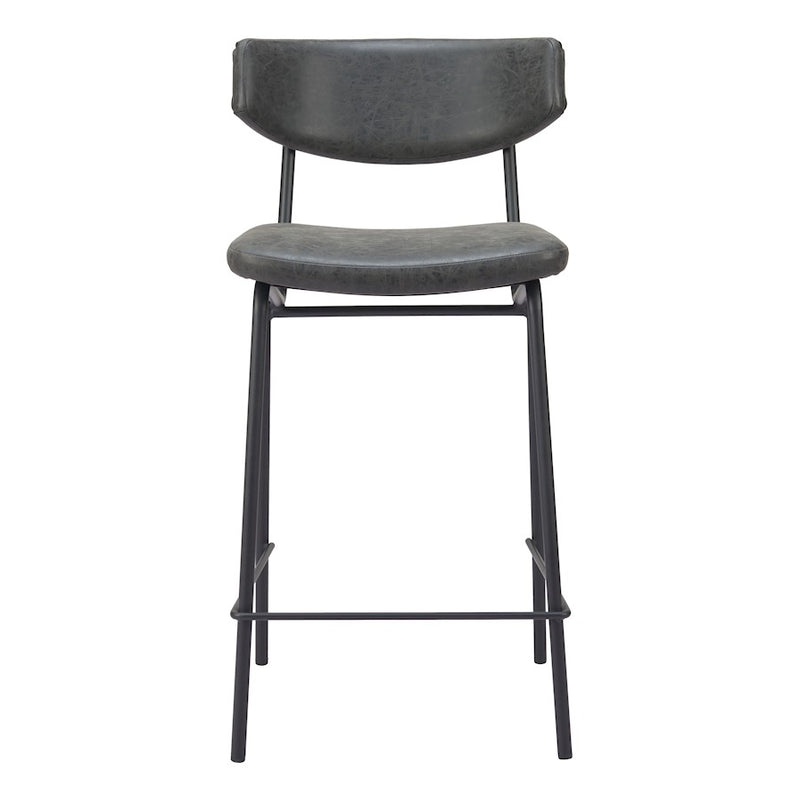 Zuo Modern Charon Counter Stool Set of 2, Vintage Black