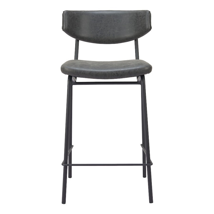 Zuo Modern Charon Counter Stool Set of 2, Vintage Black