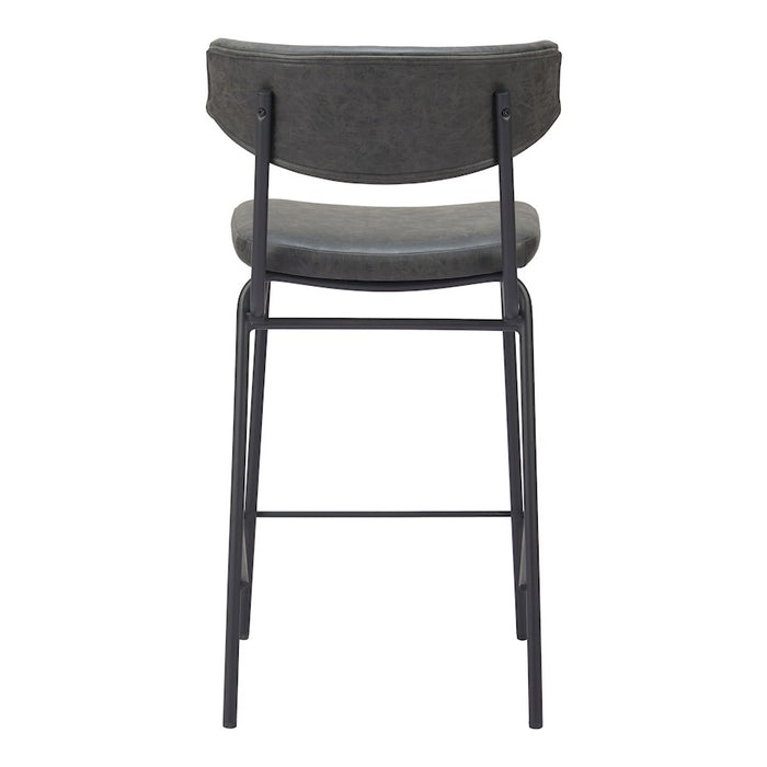 Zuo Modern Charon Counter Stool Set of 2, Vintage Black