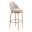Zuo Modern Nordhavn Swivel BarStool, Beige/Gold