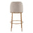 Zuo Modern Nordhavn Swivel BarStool, Beige/Gold
