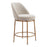 Zuo Modern Nordhavn Swivel Counter Stool, Beige/Gold