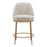 Zuo Modern Nordhavn Swivel Counter Stool, Beige/Gold