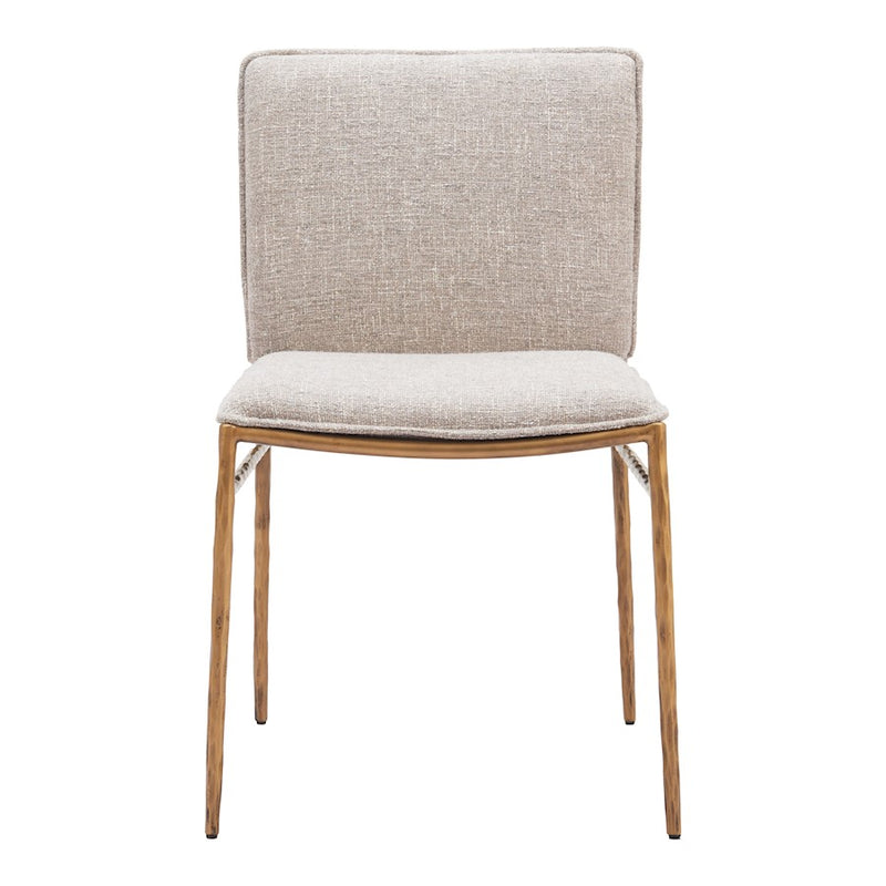 Zuo Modern Nordvest Dining Chair, Beige/Gold